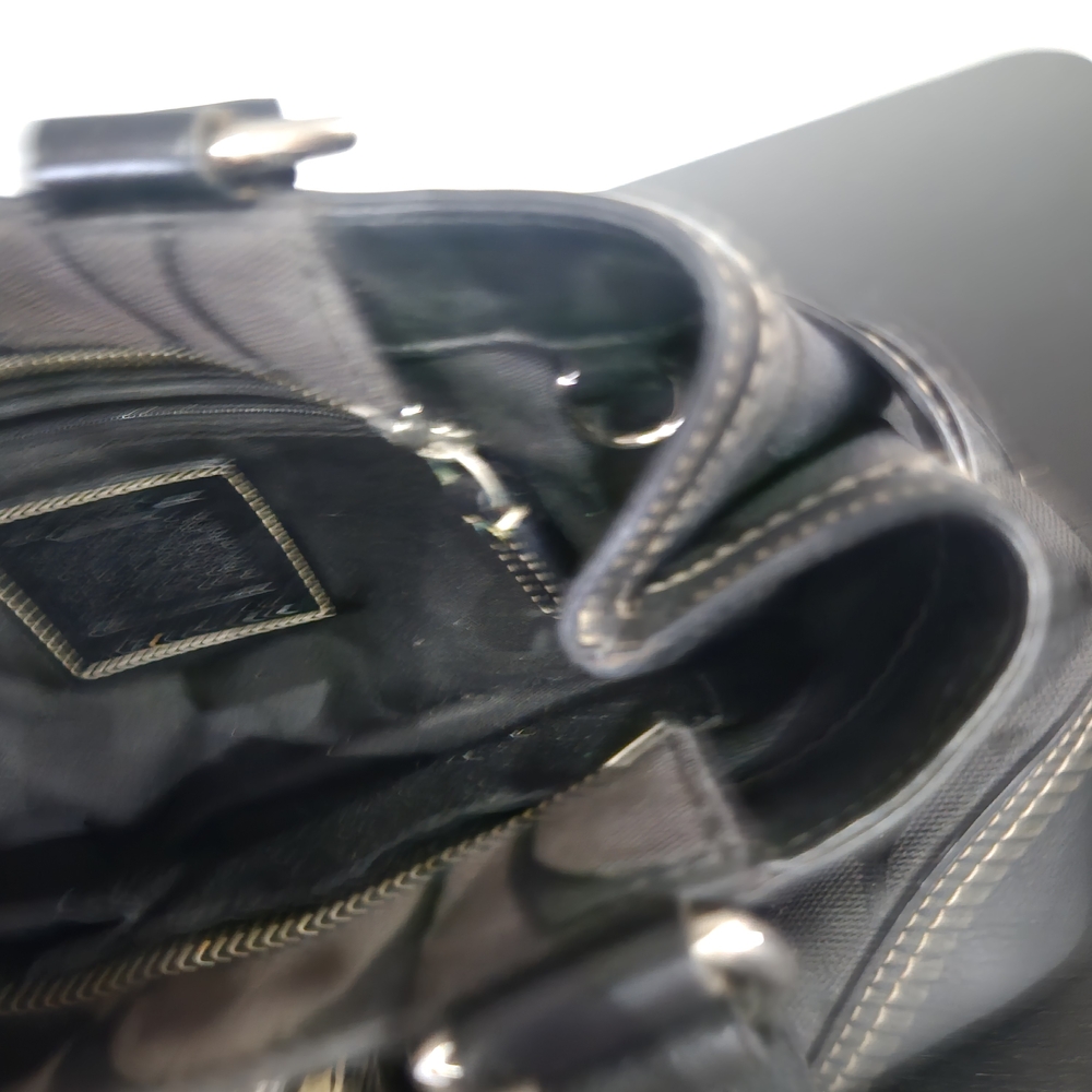 Vintage Coach Hampton Signature Python Stripe Sat… - image 5